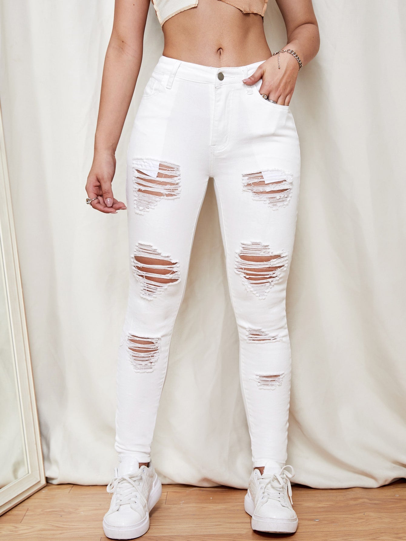 Skinny Jeans Ripped Jeans