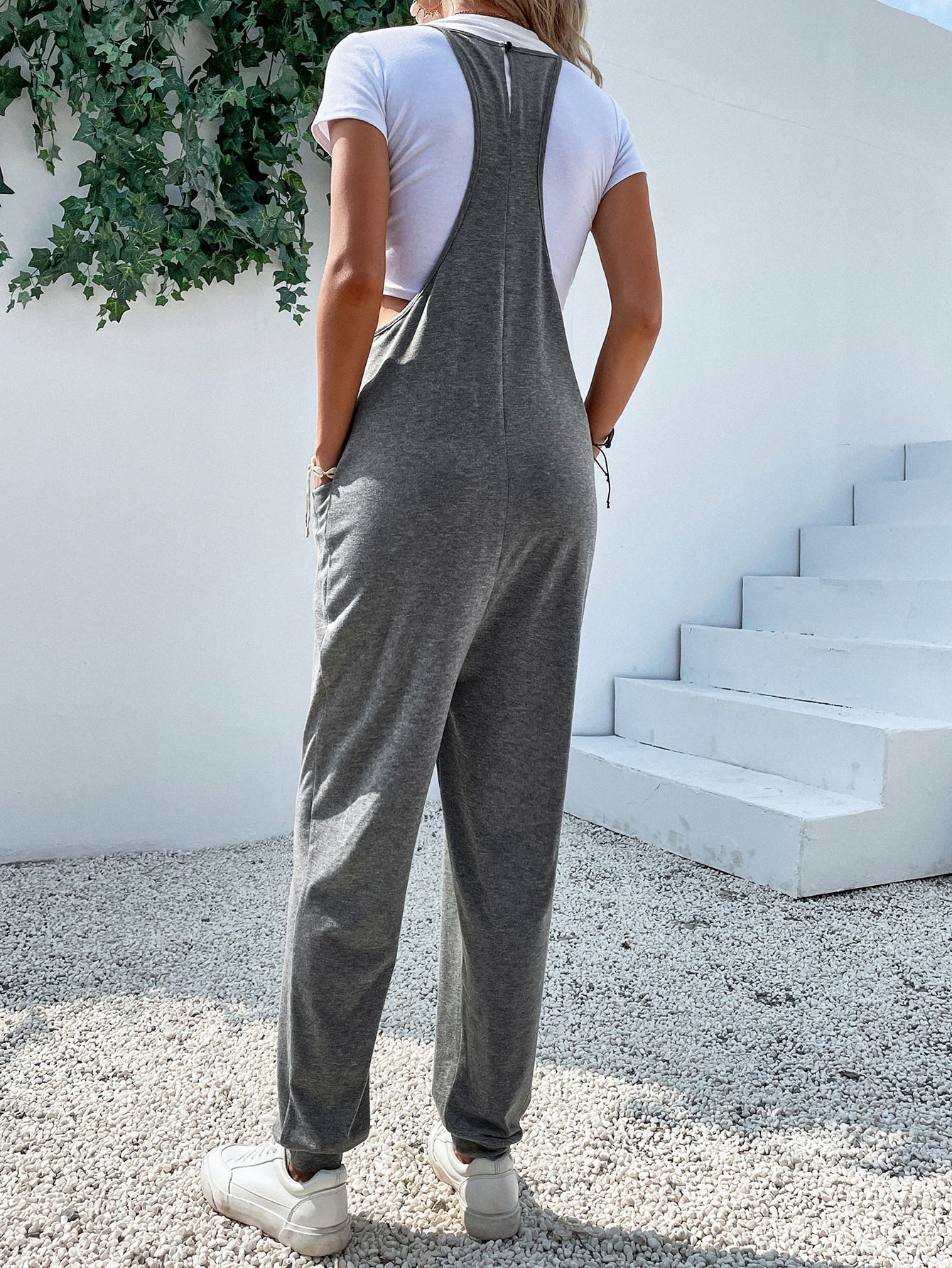 Spaghetti Strap Jumpsuit with Pockets