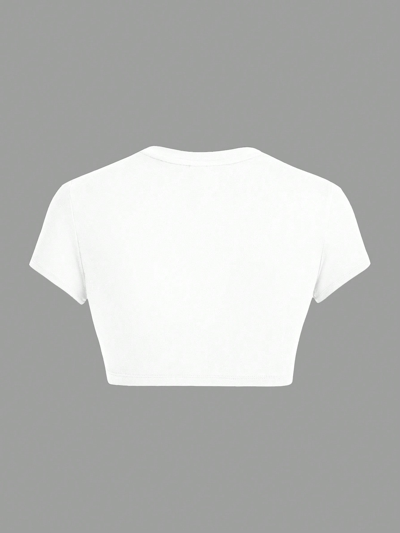 Fitted Round Neck Cropped Top