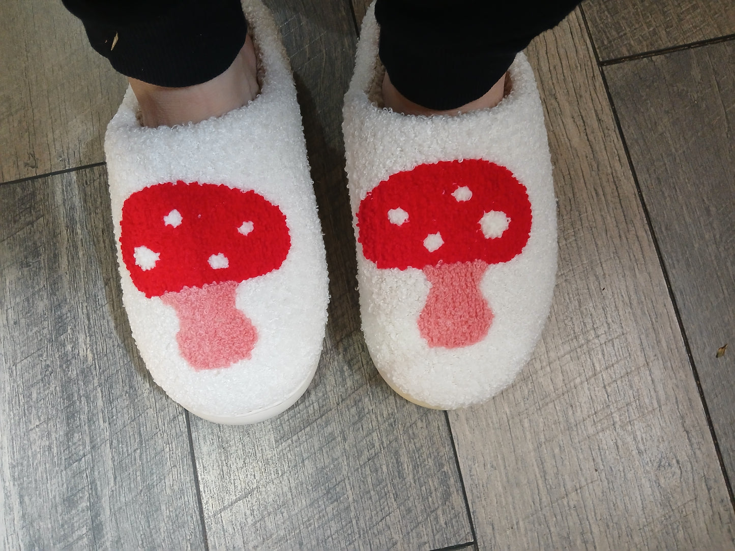Mushroom Plush Slippers