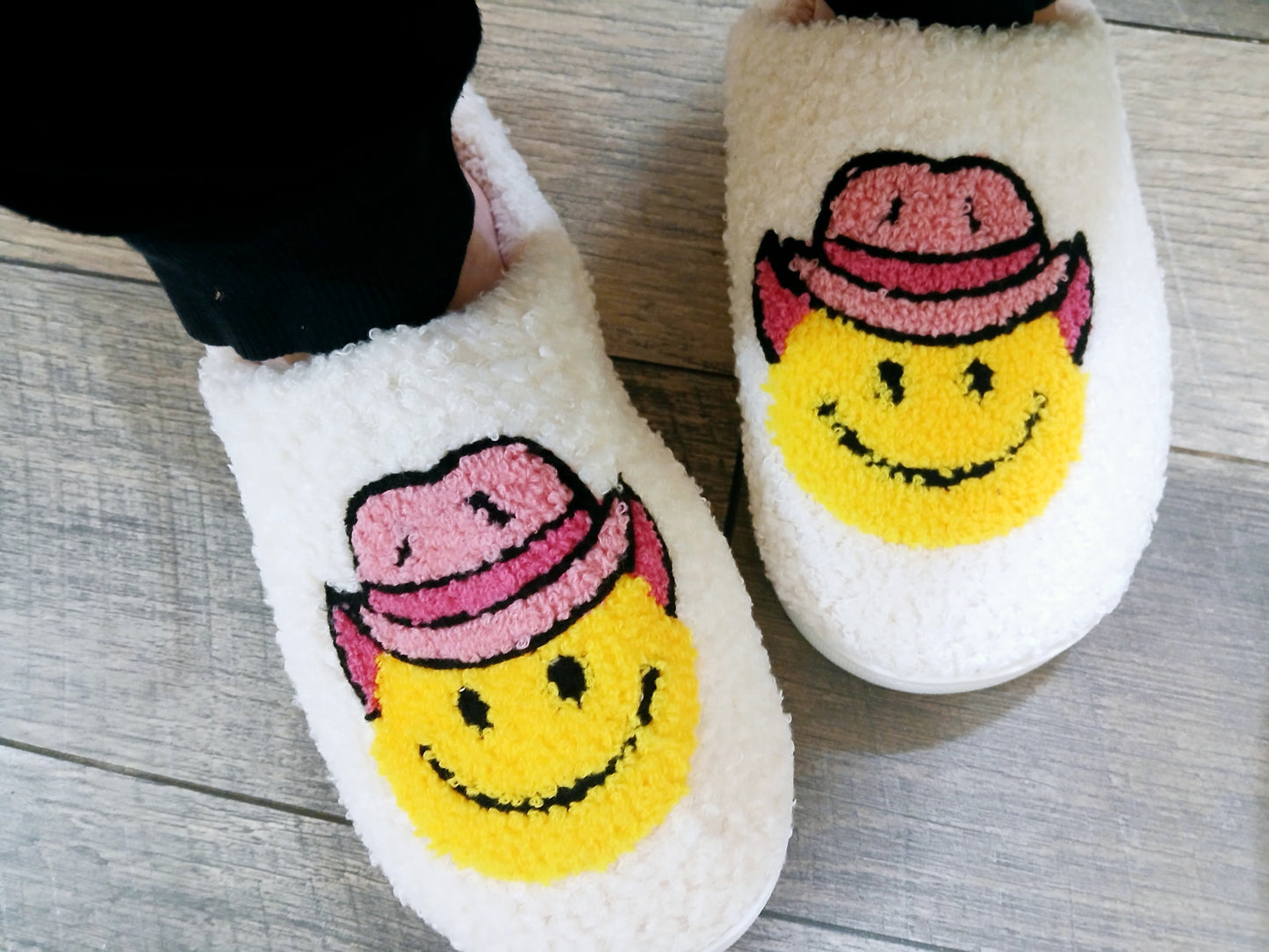 Cowboy Smile Face Slippers