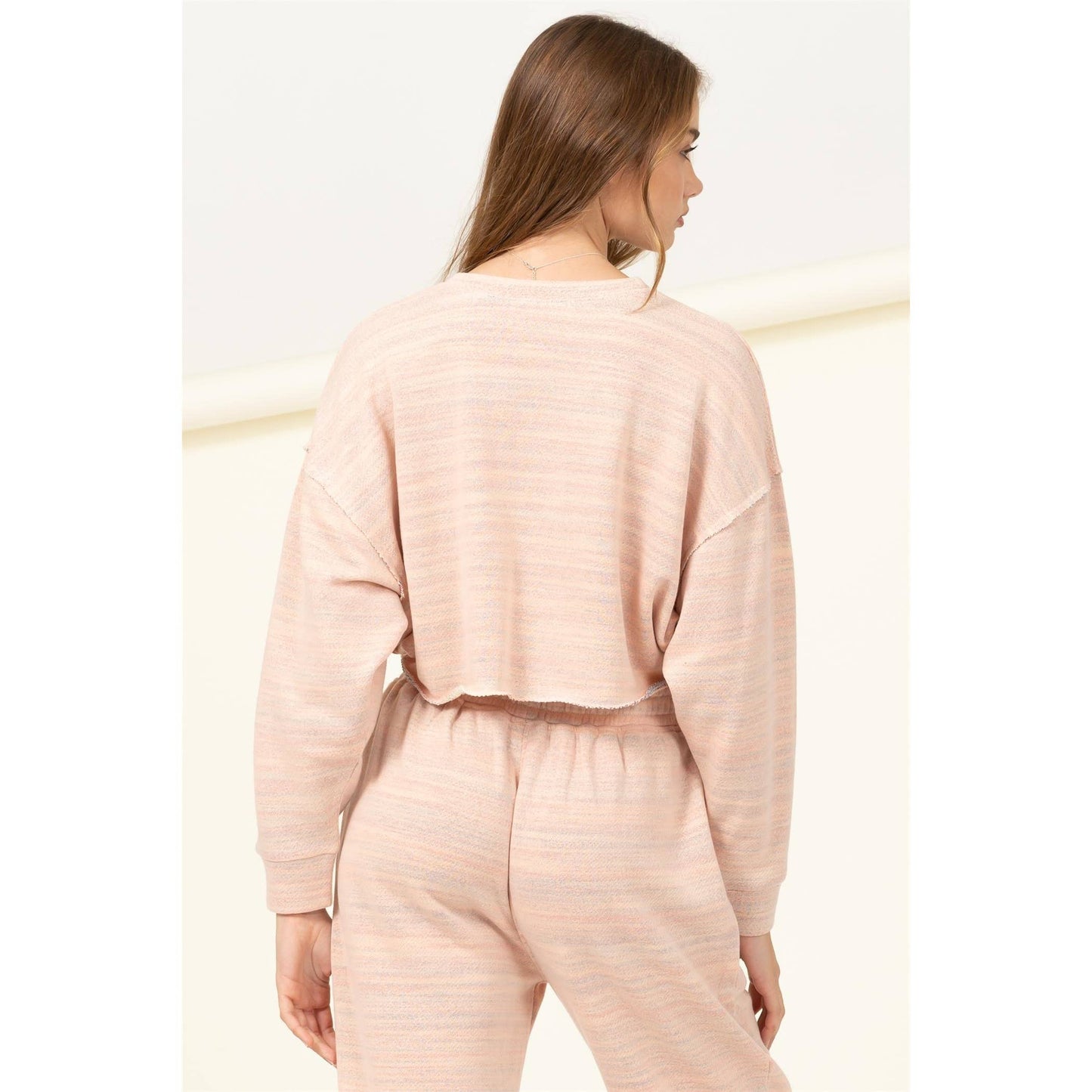 DROP-SHOULDER CROPPED TOP