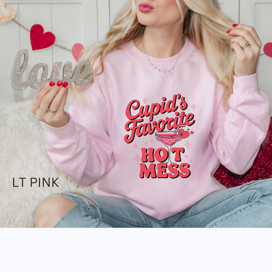 Cupid's Favorite Hot Mess Sweatshirt